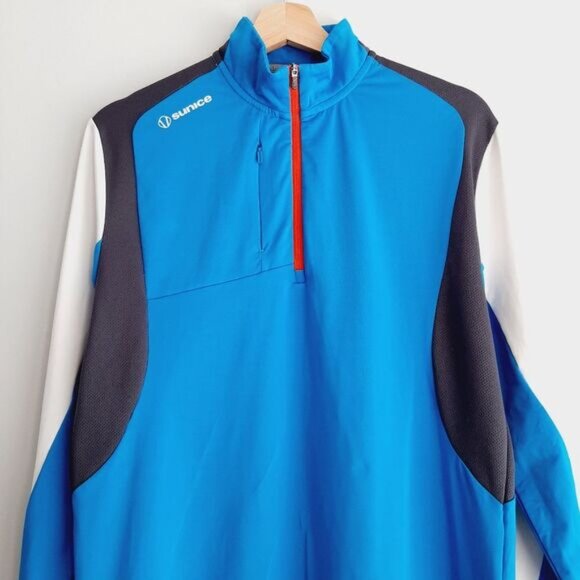 SUNICE Otaki Mid Layer Sport SuperLiteFX Long Sleeve Top Half-Zip Men's Sz M - Picture 2 of 13